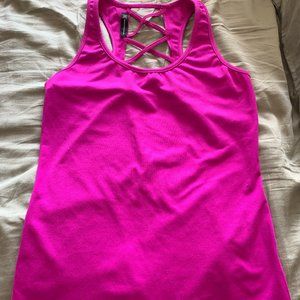 Women's Athletic tank top, shocking pink, size L, INC International Concepts